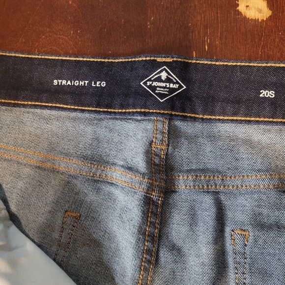 St. John's Bay Straight Leg Mid Rise Tummy Control Jeans - Picture 8 of 9